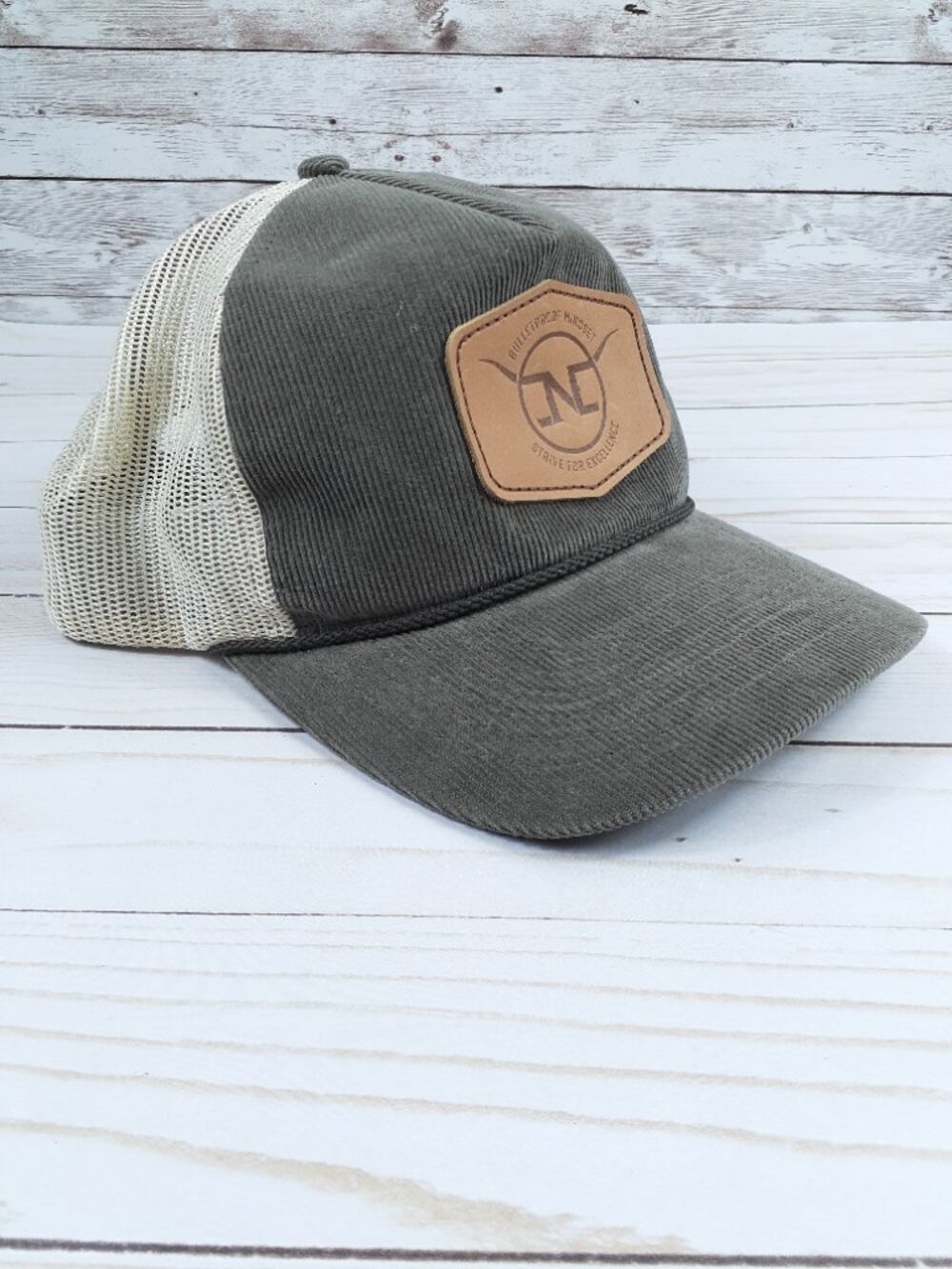 Bulletproof Mindset Snapback Baseball hat Corduroy Front Mesh Back One Size 942A - Picture 3 of 8